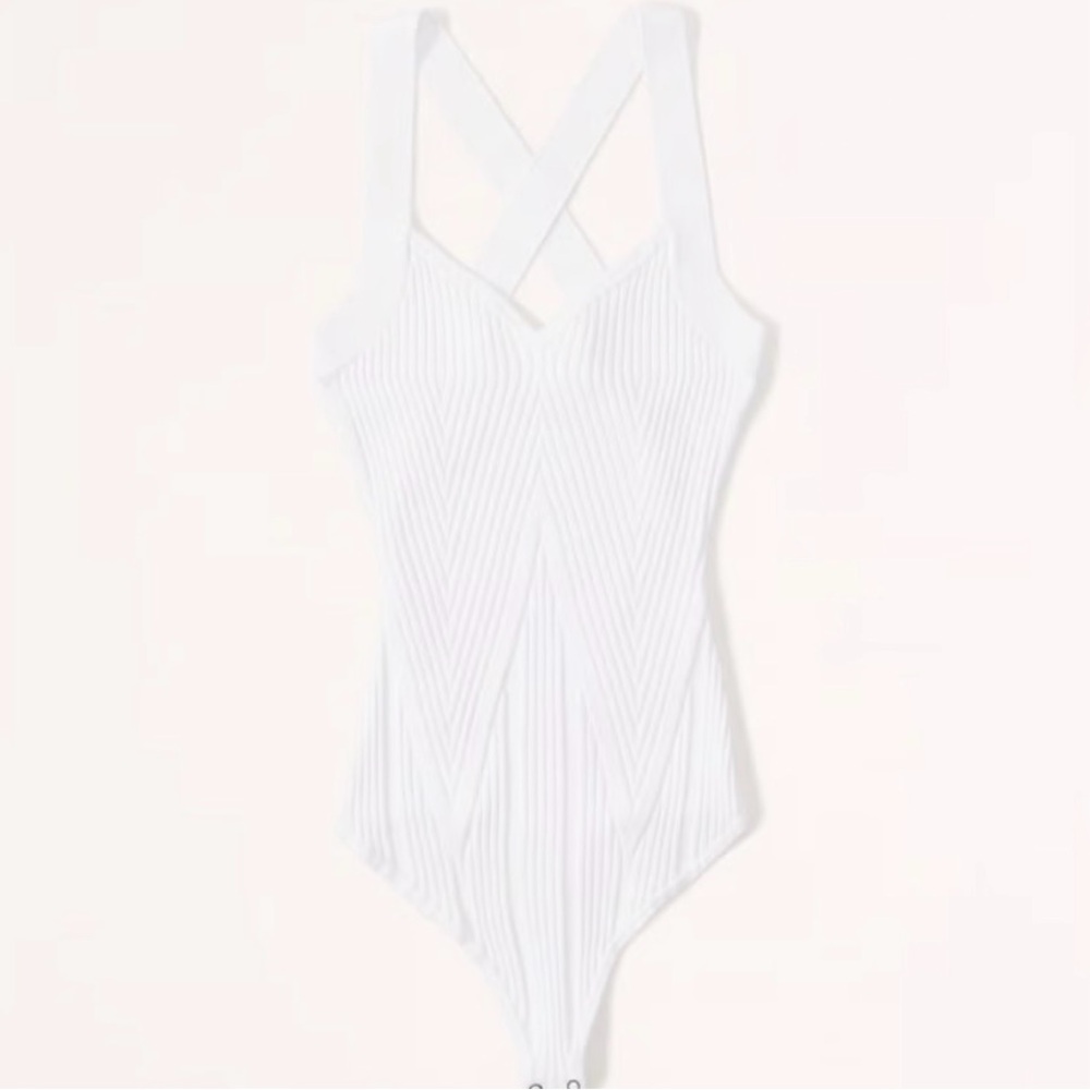 Abercrombie sweetheart knit cross back bodysuit - Picture 3 of 8